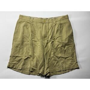 Tommy Bahama Men's Pleated Khaki Silk Chino Shorts - Size 36x8